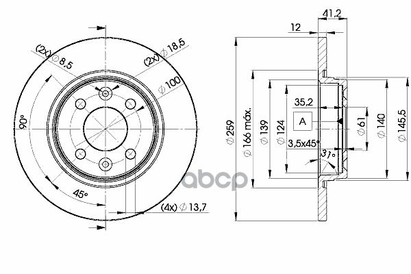 Диск Торм. Передн. Logan (04-) Icer арт. 78bd4707