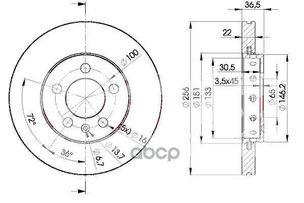 Диск тормозной Icer арт. 78bd5602