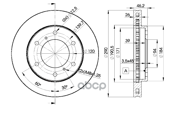 Диск тормозной Icer арт. 78bd7116