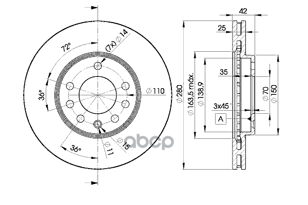 Диск тормозной Icer арт. 78bd9060