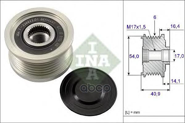 Шкив Генератора Fiat Stilo 1.9Jtd 01> Ina арт. 535011210