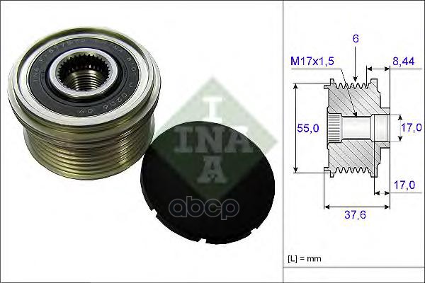 Шкив генератора MAZDA 3 (BK, BL), MITSUBISHI LANCER 08- 535024610 Ina арт. 535024610