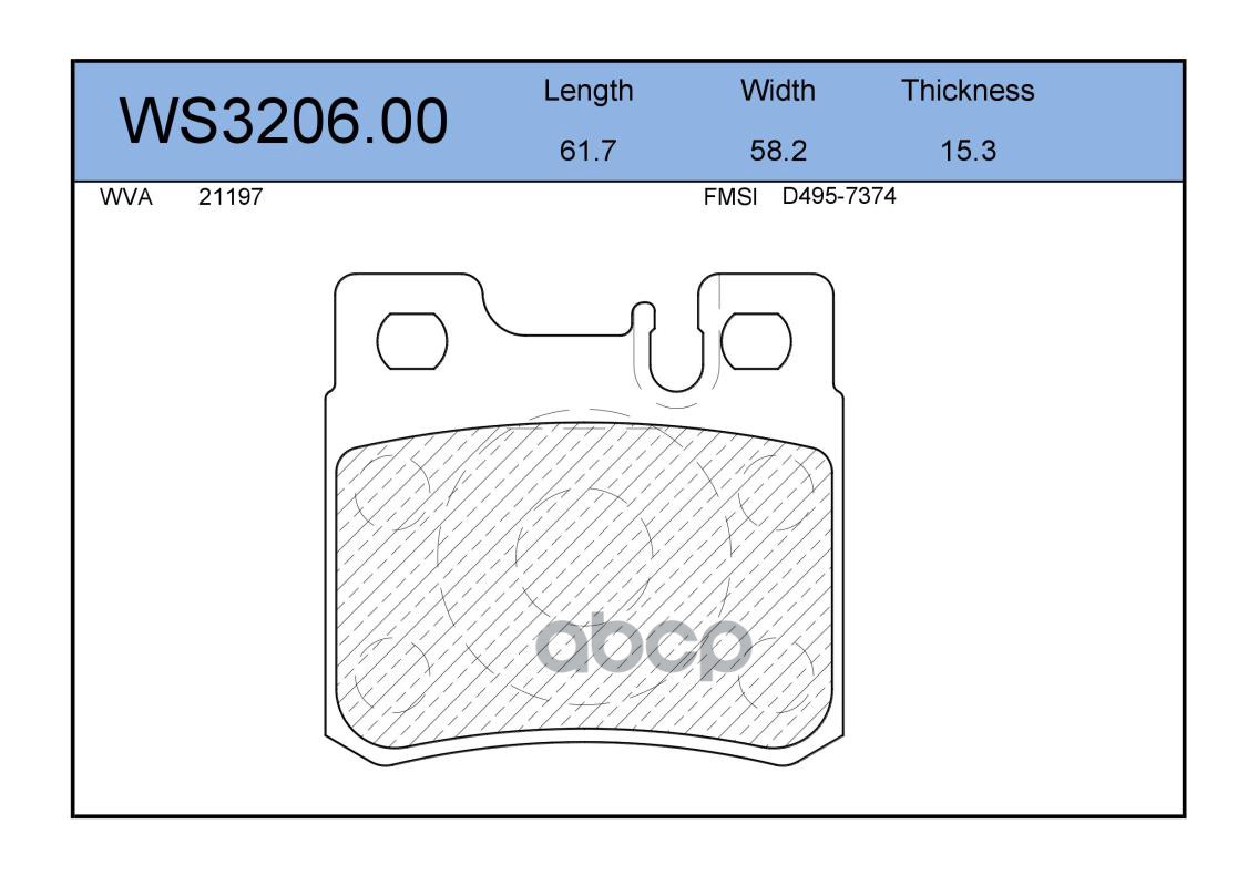 Колодки Тормозные Дисковые | Зад | JEENICE арт. WS320600