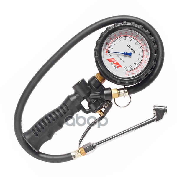 Пистолет Для Подкачки Колес С Аналоговым Манометром И Шлангом, 0-12 Bar, Многофункциональный C Поворотным На 360С Датчиком, Д...