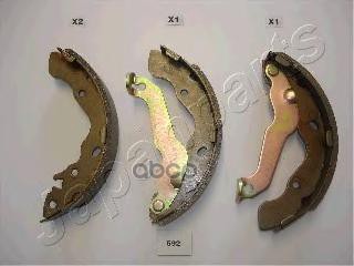 Колодки Задн.бараб.hyndai Lantra 96-> Japanparts арт. gf592af
