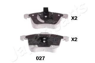 Комплект Тормозных Колодок, Дисковый Тормоз Japanparts арт. PA027AF