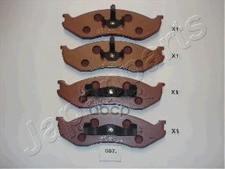 Колодки пер.диск.Kia Carn. Jeep Ch Gr Ch Wr 92-> Japanparts арт. pa057af