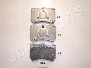 Колодки пер.диск.Mazda 323 BF/BW 85-89 Japanparts арт. pa326af