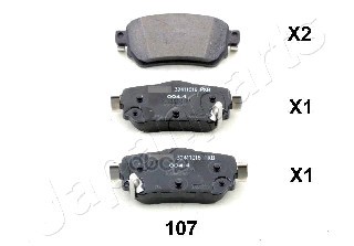 Колодки торм.дисковые Qashqai 14- Japanparts арт. pp107af