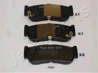 Колодки Торм. Диск. Задн. Santa Fe 2.2 Crdi  2.7I V6 Japanparts арт. pph08af