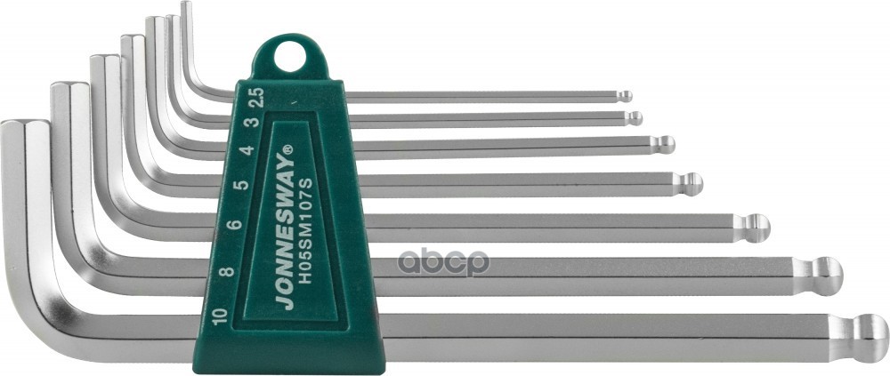 Набор ключей Г-образных HEX 2,5-10 мм 7пр JONNESWAY H05SM107S Jonnesway арт. H05SM107S