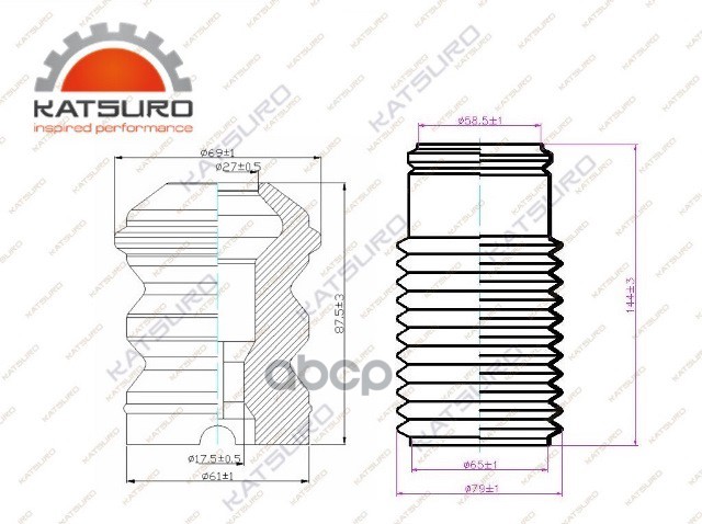 ПЫЛЬНИК АМОРТИЗАТОРА KATSURO арт. KAT2063TOY