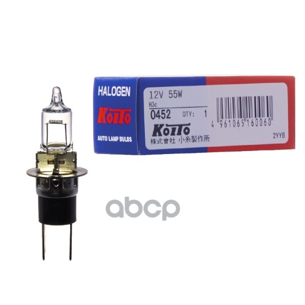 Лампа 12V H3c 55W Pk22s Koito 1 Шт. Картон 0452 KOITO арт. 0452