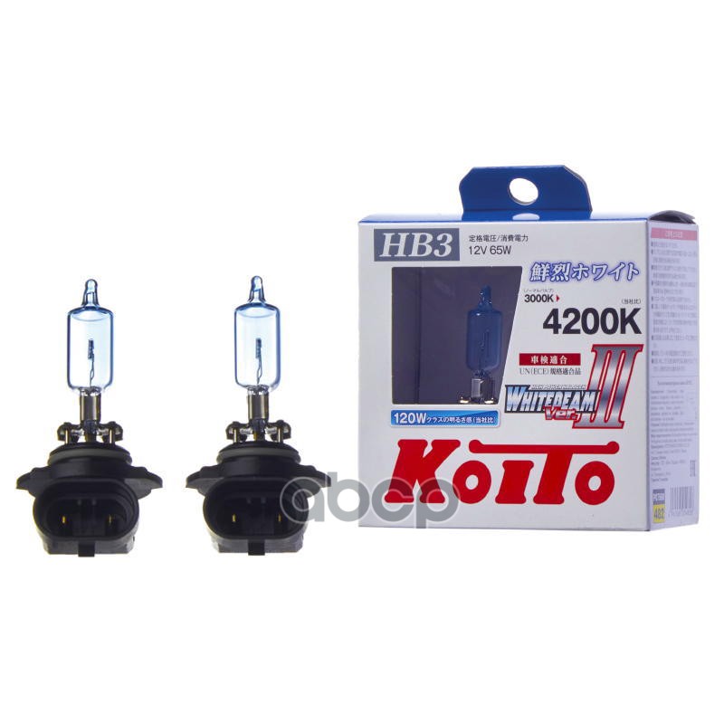 Лампа 12V HB3 65W 4200K KOITO Whitebeam 2 шт. картон 9005 P0756W KOITO арт. P0756W