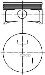Поршень Двс Opel Vectra 1.8 16V X18xe  =80.5 1.2X1.2x2 +0.50 98> KOLBENSCHMIDT арт. 99741610