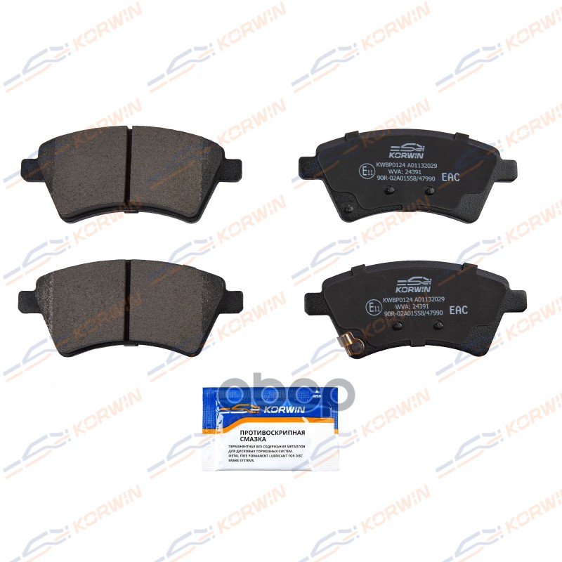 Колодки Тормозные Перед. Fiat Sedici 06-/Suzuki Sx4 I 06- KORWIN арт. KWBP0124