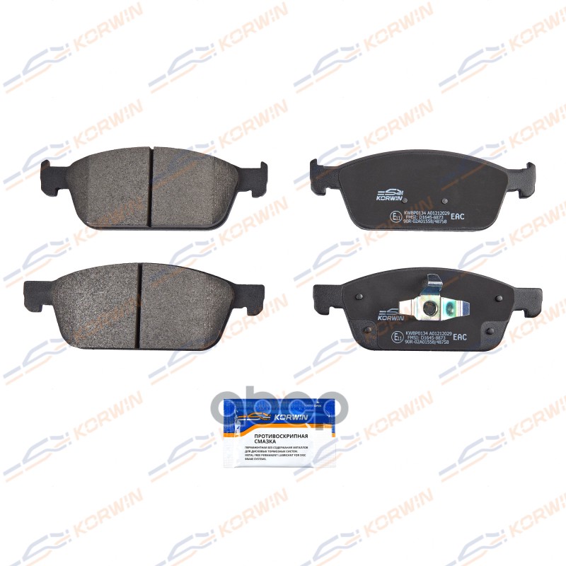 Колодки Тормозные Дисковые Перед. Ford Focus Iii 12-/Kuga Ii 13-/Transit Connect 13- KORWIN арт. KWBP0134