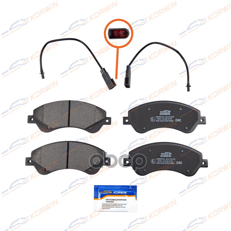 Колодки Тормозные Дисковые Перед. Ford Transit 06- KORWIN арт. KWBP0151