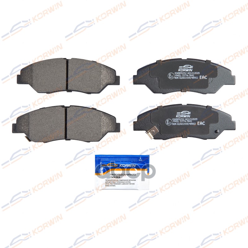 Колодки Тормозные Дисковые Перед. Kia Retona (Fk) 99-01/Sportage (K00) 94-03 KORWIN арт. KWBP0252