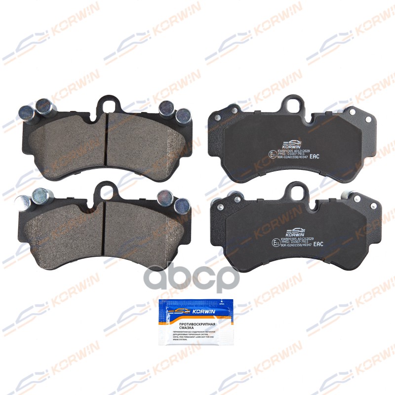 Колодки Тормозные Дисковые Перед. Mercedes G W463 15-/Vw Touareg (7L) 02-/Porsche KORWIN арт. KWBP0305