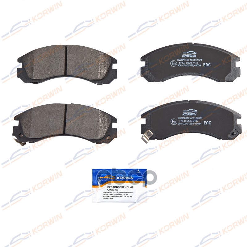Колодки Тормозные Дисковые Перед. Mitsubishi Asx 10-/Outlander I-Iii (01-)/C-Crosser 07- KORWIN арт. KWBP0342