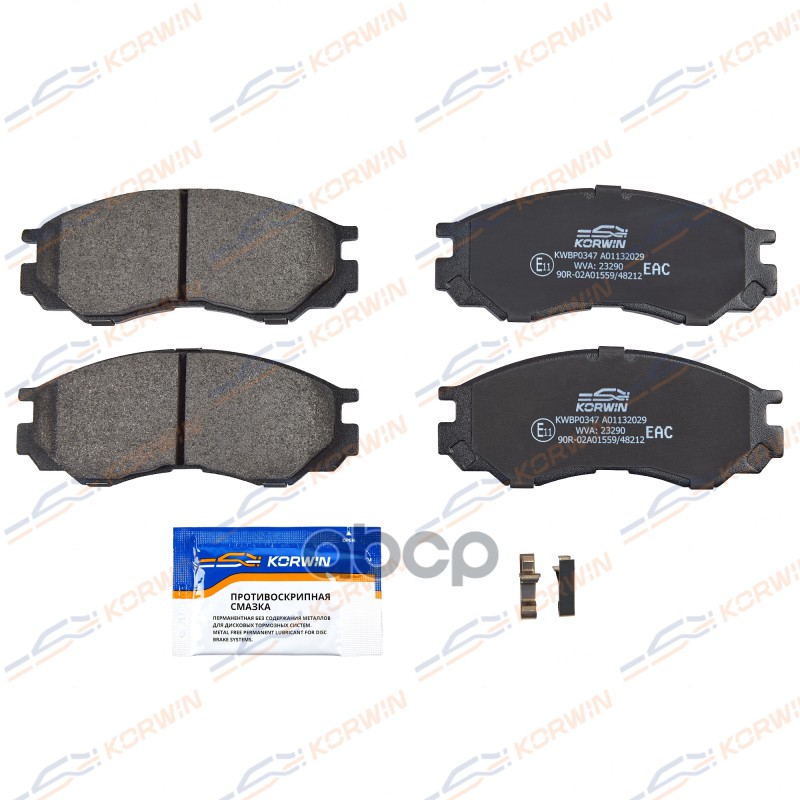 Колодки Тормозные Дисковые Перед. Mitsubishi L200 (-07)/L300 (-04)/L400 (-05) KORWIN арт. KWBP0347
