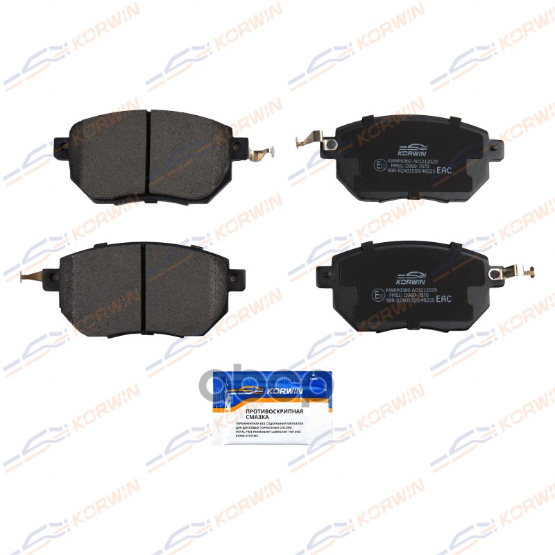 Колодки Тормозные Перед. Nissan Murano (Z50/51) 03-14/Maxima Qx 99-03/Infiniti KORWIN арт. KWBP0360