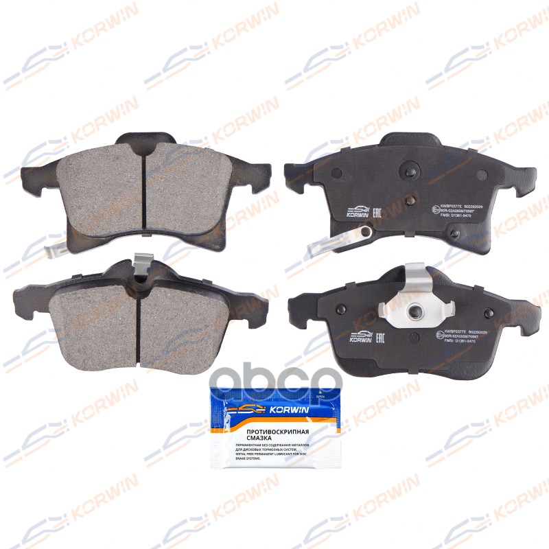 Колодки Тормозные Дисковые Перед. Ecoline. Opel Astra H 04-/Combo 01-/Zafira B 05- KORWIN арт. KWBP0377E