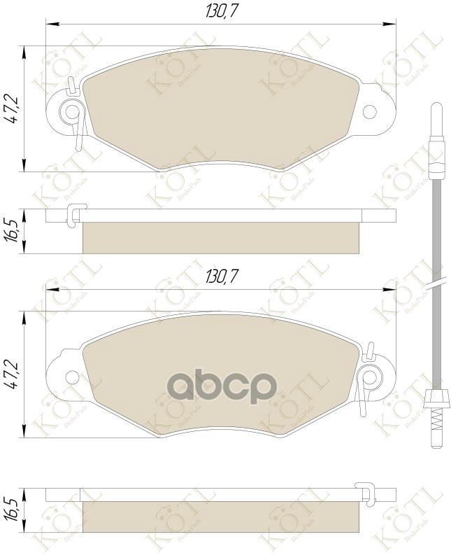 Колодки тормозные передние NISSAN ALMERA II  KUBISTAR RENAULT KANGOO KOTL арт. 1402kt
