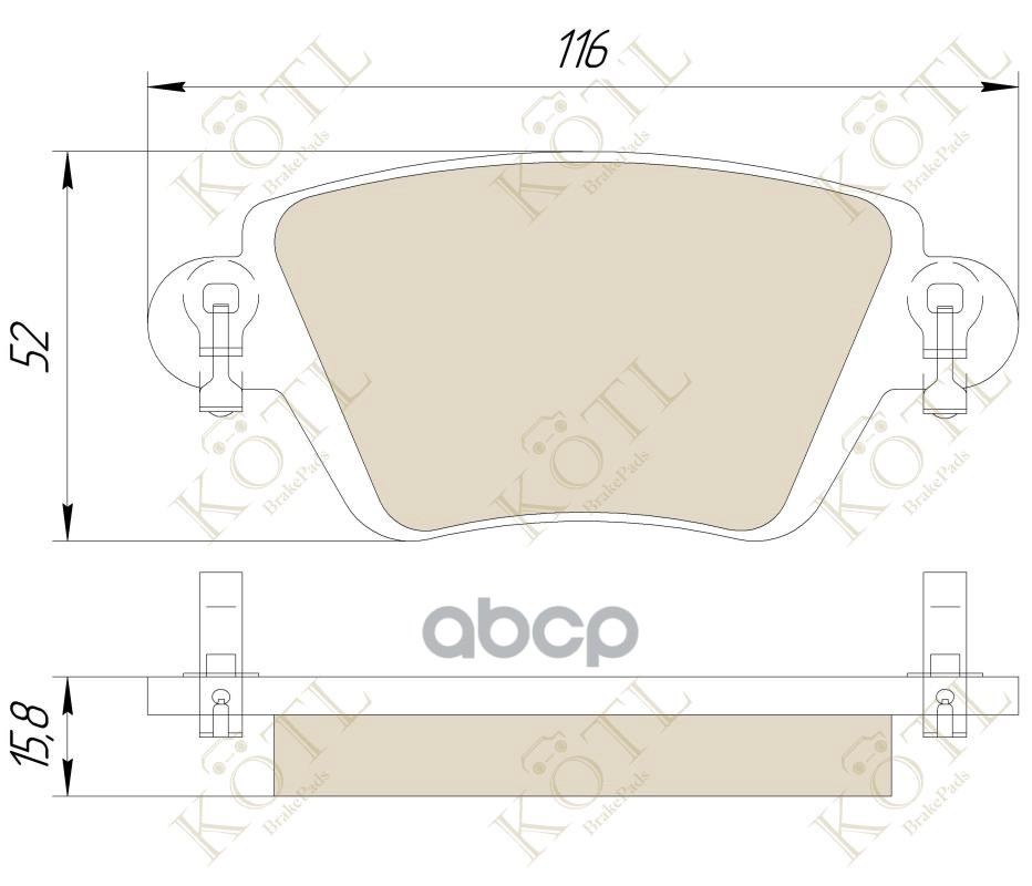 Колодки тормозные задние FORD MONDEO III JAGUAR X-TYPE I RENAULT KANGOO KOTL арт. 1525kt