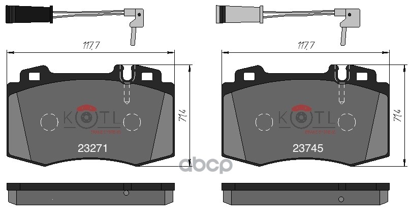 Колодки тормозные дисковые передние к-т MERCEDES C209/W203/W211/W220/R171/R230 KOTL арт. 1543kt