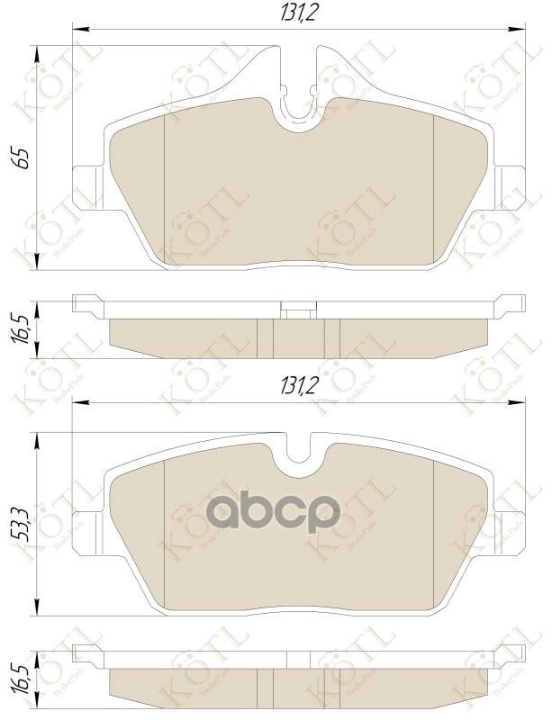 Колодки тормозные дисковые передние к-т BMW E81/E87/MINI COOPER 04- KOTL арт. 1611kt