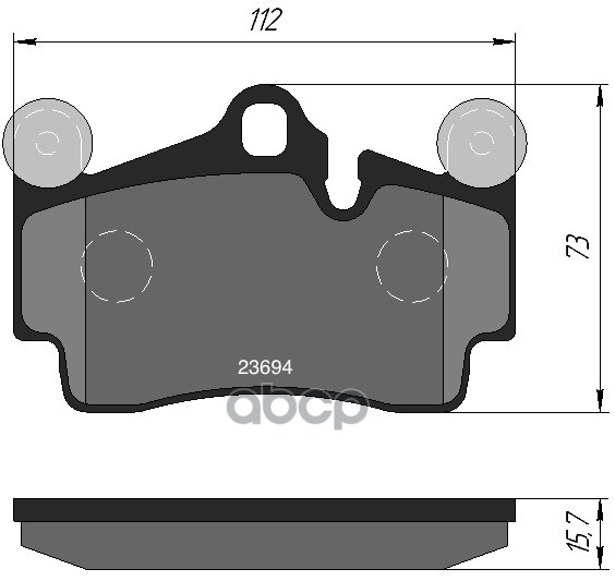 Колодки тормозные дисковые задние к-т VOLKSWAGEN TOUAREG 03>/PORSCHE CAYENNE 03> KOTL арт. 1653kt