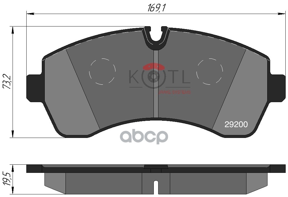 Колодки Тормозные Дисковые Передние К-Т Mercedes-Benz Sprinter 06>/Crafter (5Т) 06 KOTL арт. 1696kt