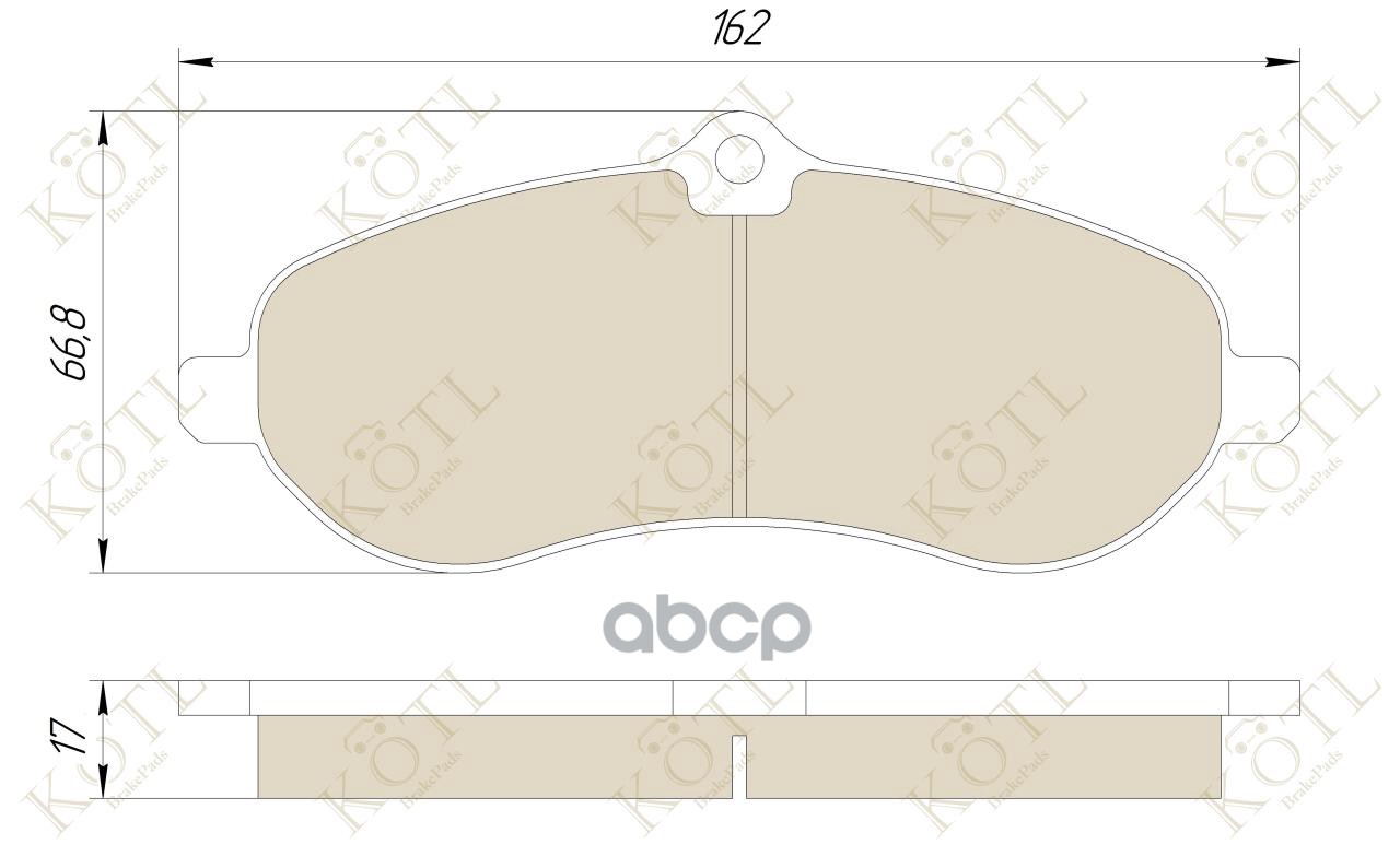 Колодки тормозные дисковые передние к-т CITROEN JUMPY/FIAT SCUDO/PEUGEOT EXPERT 07 KOTL арт. 1719kt