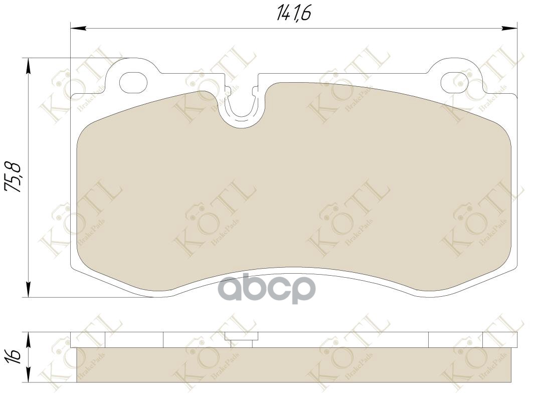 Колодки тормозные дисковые передние к-т MERCEDES W221/W211/C219/C216/R230 KOTL арт. 1733kt