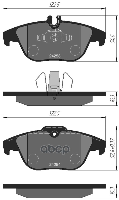 Колодки тормозные дисковые задние к-т MERCEDES W204/X204 07- KOTL арт. 1738kt