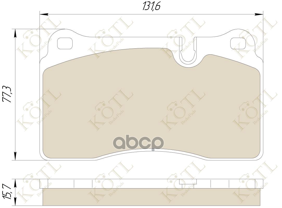 Колодки тормозные дисковые передние к-т RANGE ROVER III 4.2/SPORT 2.7D-4.2 05- KOTL арт. 1743kt
