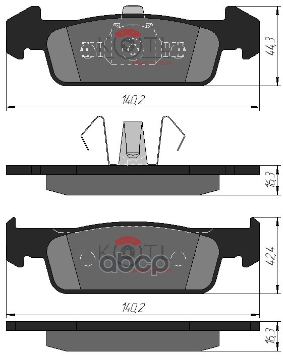 Колодки тормозные дисковые передние к-т RENAULT LOGAN II/SANDERO II 14- KOTL арт. 2018kt