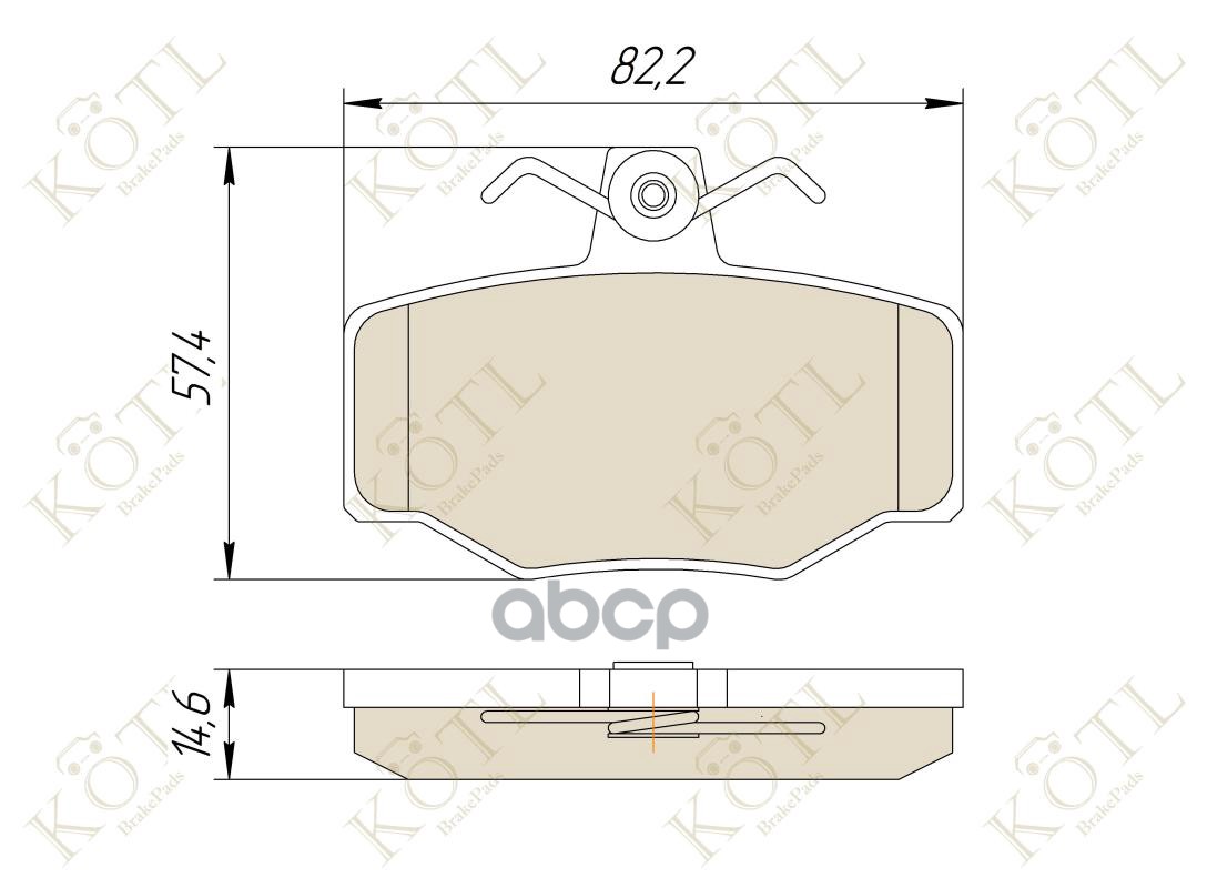 Колодки тормозные дисковые задние к-т Nissan ALMERA  PRIMERA KOTL арт. 3092kt
