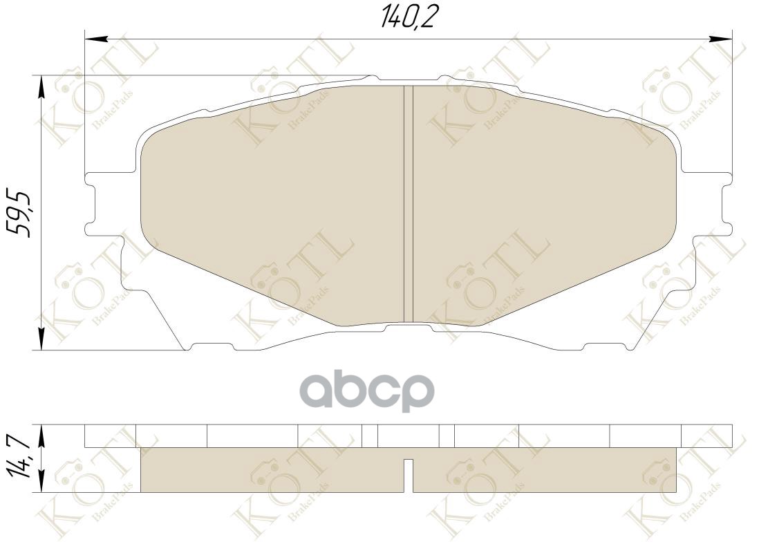 Колодки тормозные дисковые передние к-т MAZDA 6 12- KOTL арт. 3580kt