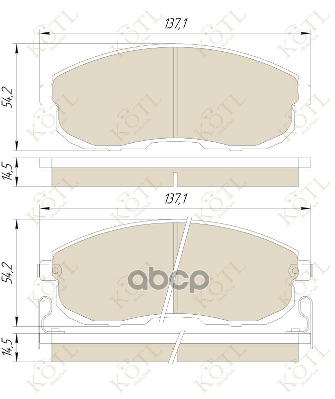 Колодки тормозные дисковые передние к-т NISSAN JUKE/MAXIMA/TEANA/TIIDA/SUZUKI SX4 KOTL арт. 3616kt