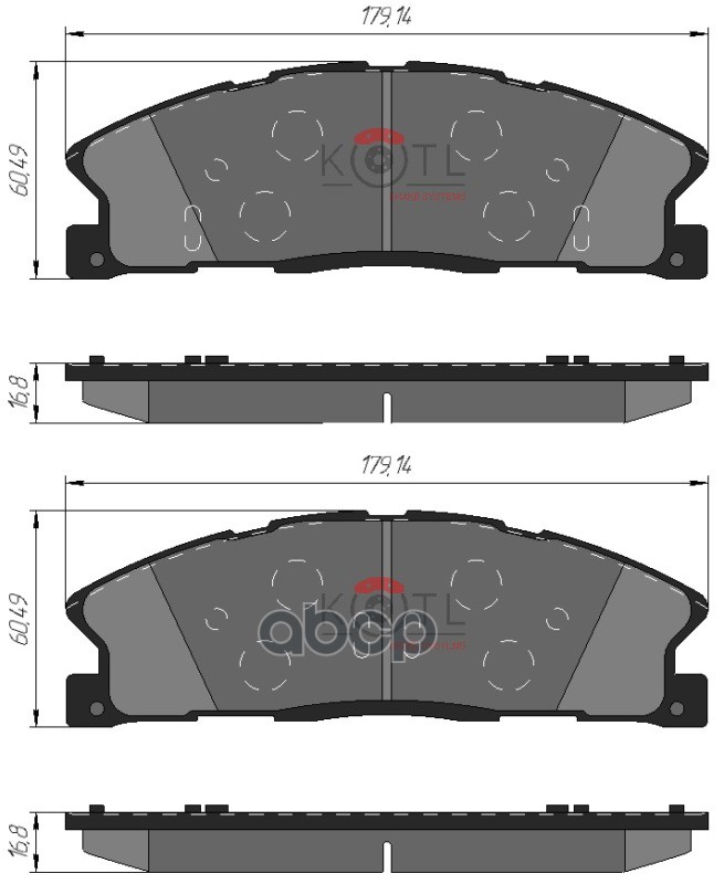 Колодки тормозные дисковые передние к-т FORD (USA) EXPLORER V (TUB  TWJ) 2015- KOTL арт. 47kt