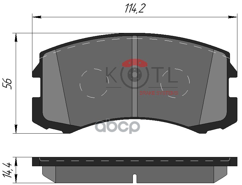 Колодки тормозные дисковые передние к-т MITSUBISHI Lancer KOTL арт. 7651kt