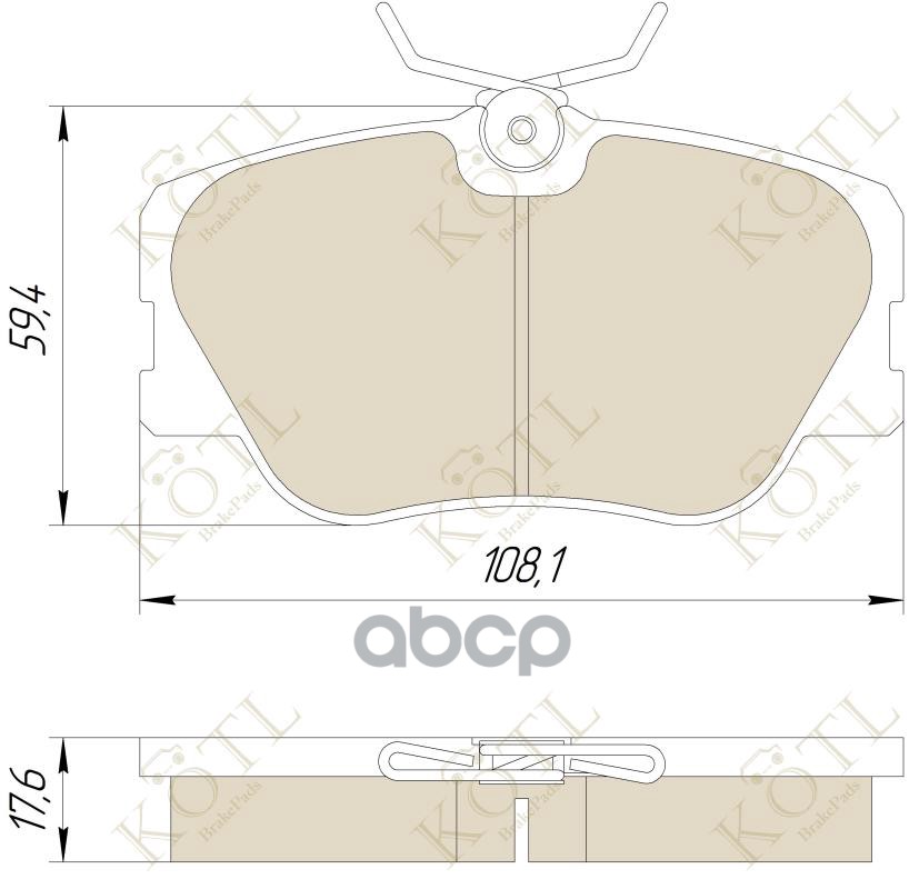 Колодки тормозные дисковые передние к-т MERCEDES BENZ W201/W124 KOTL арт. 818kt