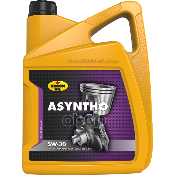 KROON OIL Масло Моторное Синтетическое "Asyntho 5W-30", 5Л 20029