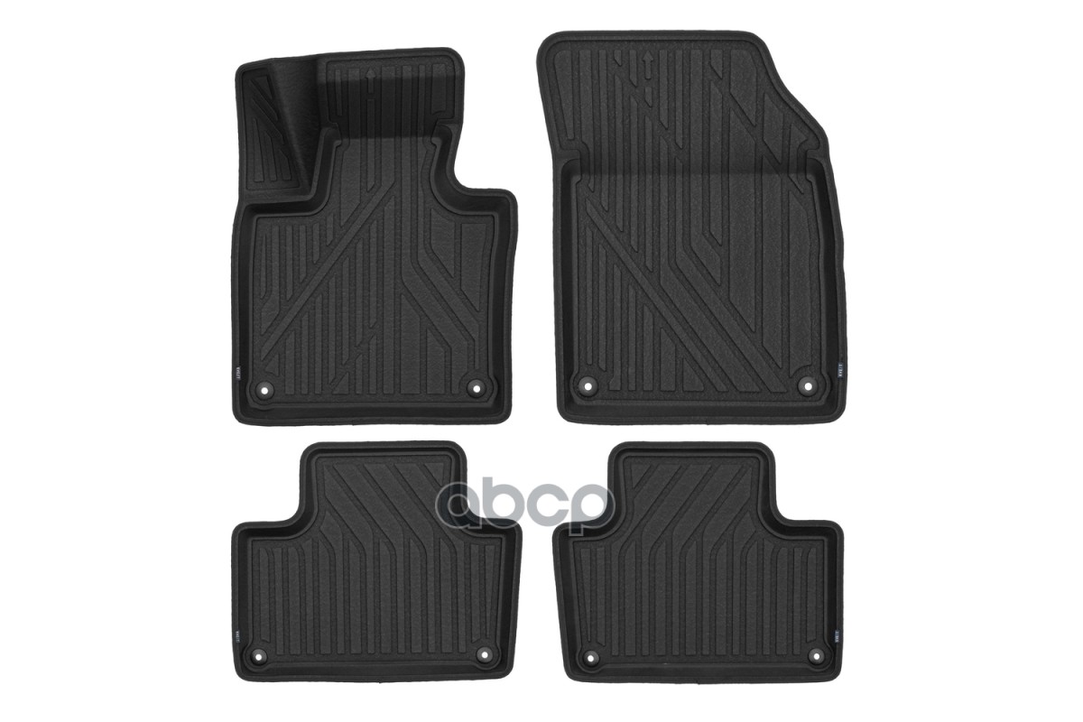 Коврики Kvest 3D В Салон Подходят Для Volvo Xc90 2019 - Кросс. , 4Шт. (Полиуретан, Черный, Черный) / Вольво Хс90 KVEST арт. K...