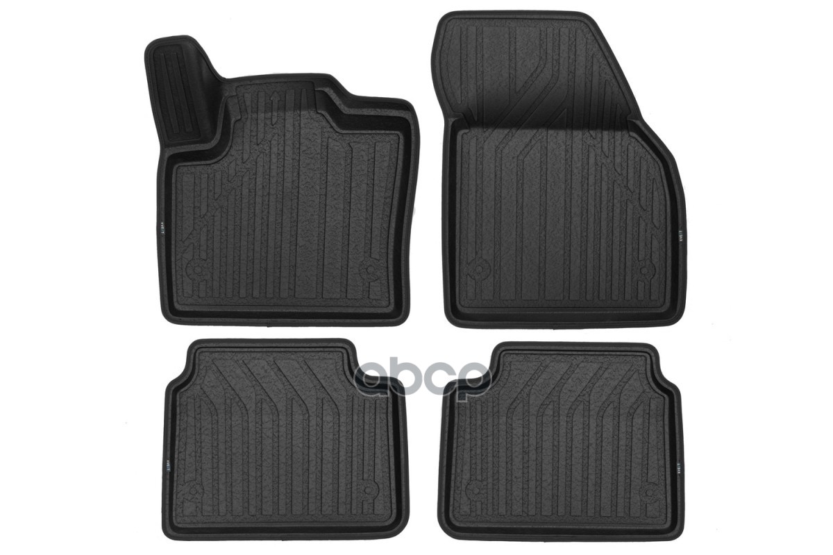 Коврики 3D в салон для LAND ROVER Discovery Sport 2019- Внед. , 4шт. (полиуретан, черный, черный) / Ленд Ровер Дискавери Спор...