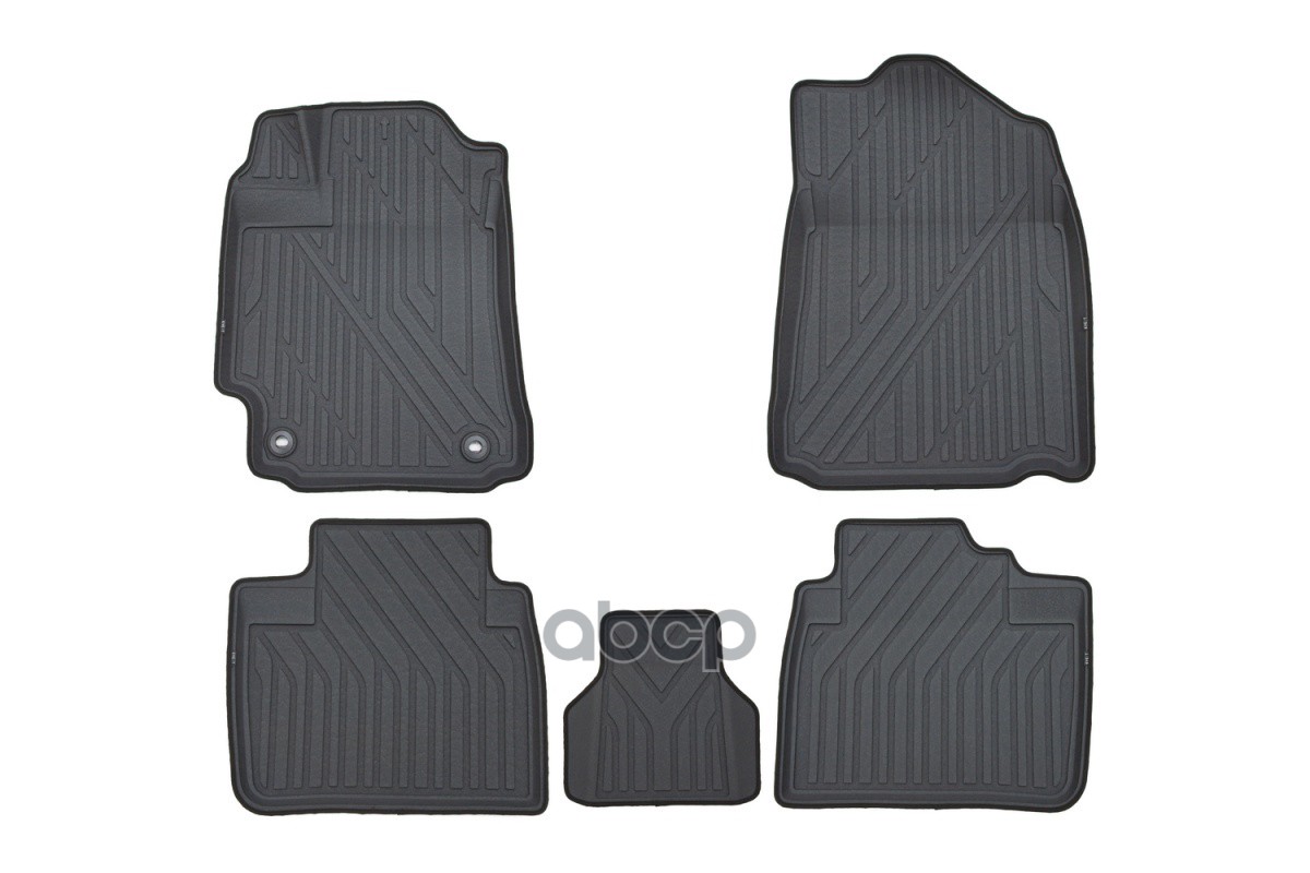 Коврики Kvest 3D В Салон Подходят Для Toyota Camry, 2011-2017, Xv50, 5 Шт. (Полиуретан, Серый, Черный) / Тойота Камри KVEST а...