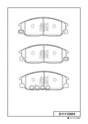 Колодки Тормозные Дисковые + Противоскрипные Пластины Hyundai Kashiyama арт. d11115mh